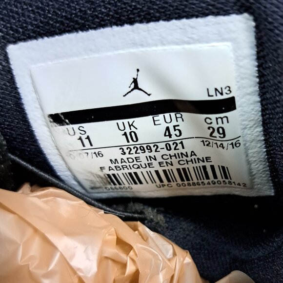 %Nike Air Jordan 6 Rings Mens Size 11 Black Shoes 322992-021 / AJ12 main image 9